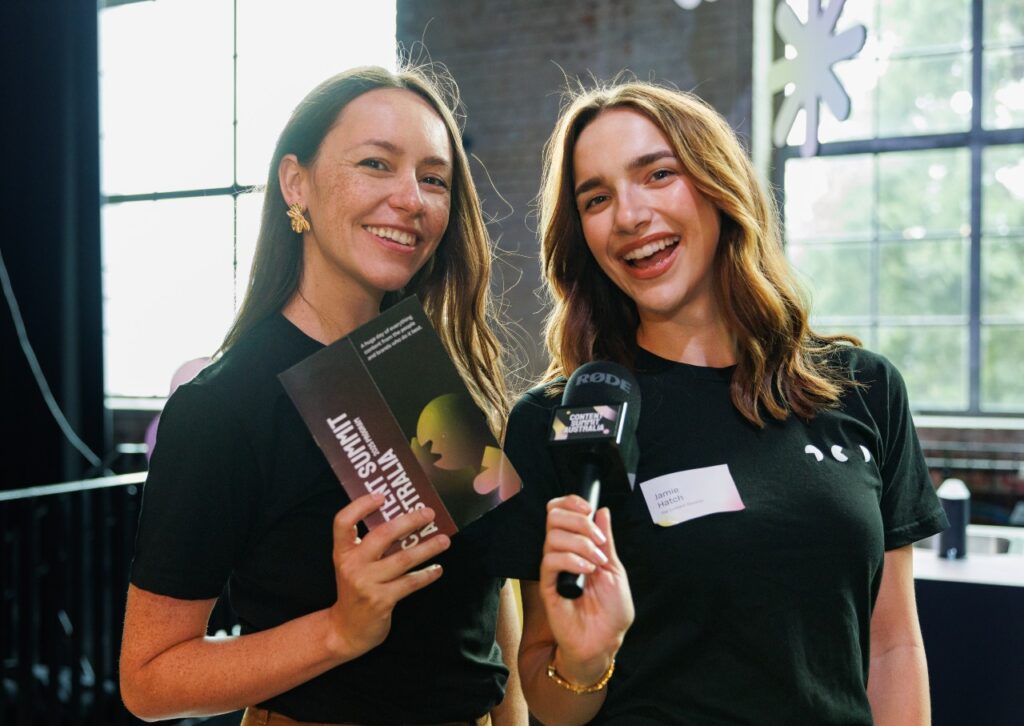 Lorae and Jamie at Content Summit Australia